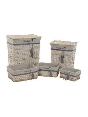 Игра на Кошници DKD Home Decor 47 x 35 x 56 cm полиестер Спирали (5 броя)