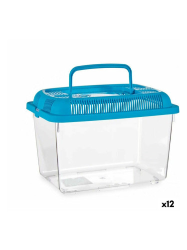 Аквариум С дръжка Среда Син Пластмаса 3 L 17 x 16 x 24 cm (12 броя)