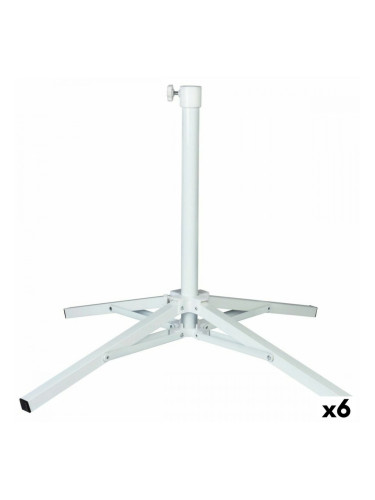 Base pour parapluie Aktive 65 x 60,5 x 65 cm Метал Бял (6 броя)