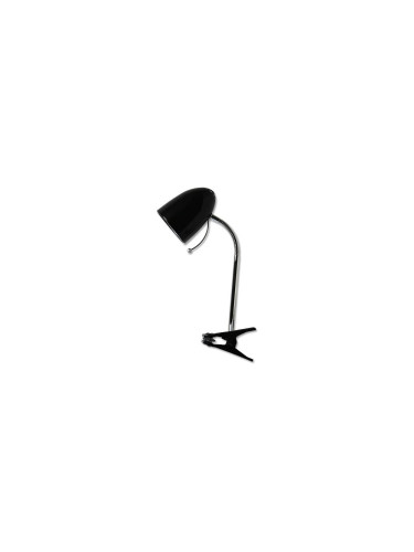 Aigostar -  Настолна лампа с щипка 1xE27/11W/230V черен/хром