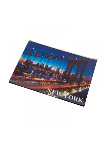 Panta Plast Папка New York Collection, PP, с цип, A4