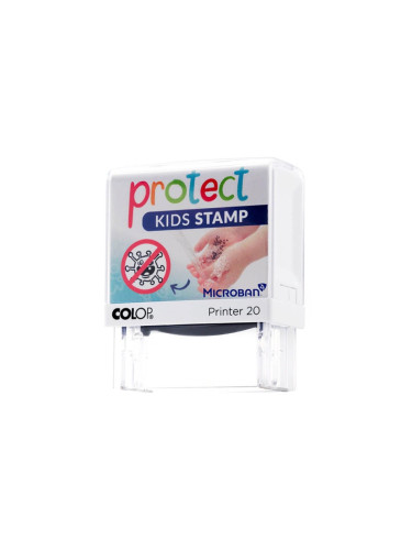 Colop Печат Microban Printer 20 Protect Kids, правоъгълен, черен
