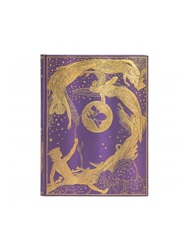Paperblanks Тефтер Violet Fairy, Ultra, широки редове, твърда корица, 72 листа
