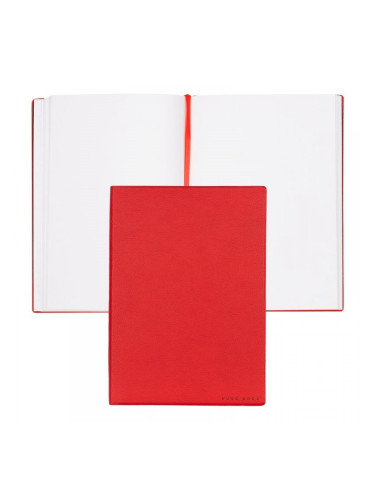 Hugo Boss Тефтер Essential Storyline, бели листове, A5, червен