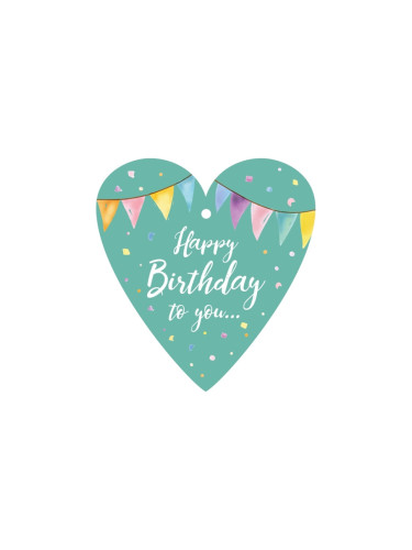 Gespaensterwald Етикет за подарък Happy Birthday To You, сърце
