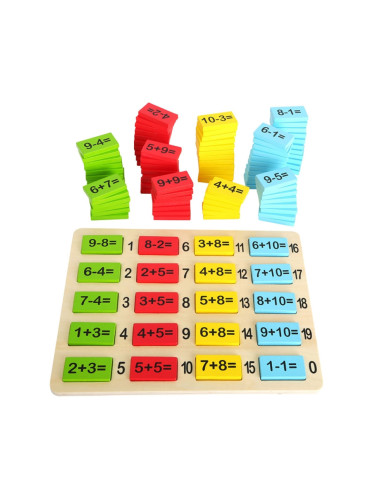 Small Foot Дъска Задачи по математика, с плочки, дървен, 111 части