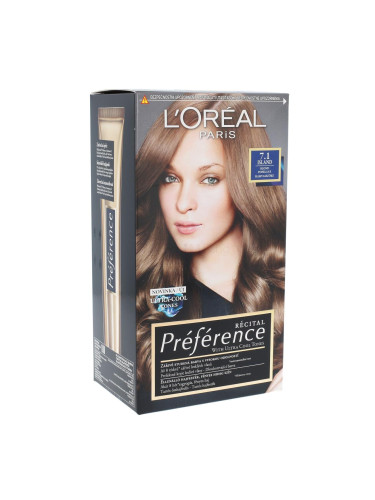 L'Oréal Paris Préférence Récital Боя за коса за жени 60 ml Нюанс 7.1 Island увредена кутия