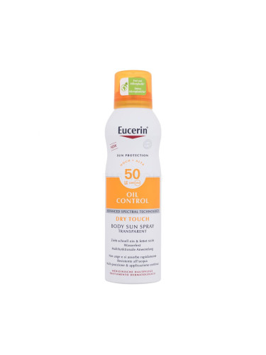 Eucerin Sun Oil Control Body Sun Spray Dry Touch SPF50 Слънцезащитна козметика за тяло 200 ml