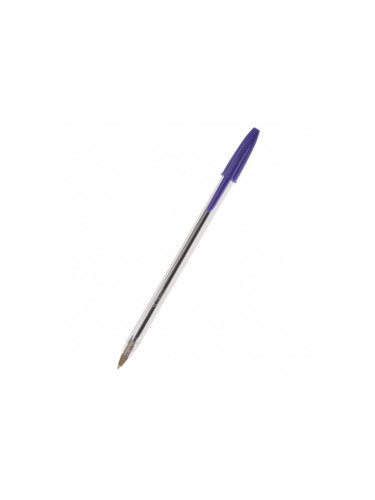 Химикалка BIC CRYSTAL MEDIUM, син цвят на писане, 1.0 mm, прозрачна, цената е за 1бр. (продава се в опаковка от 50 бр.)