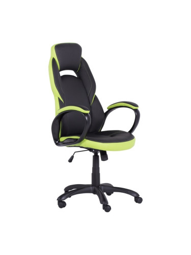 Директорски стол Carmen 7511, черен/зелен