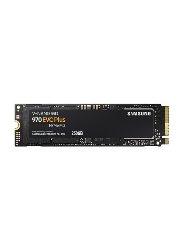 Памет SSD 250GB Samsung 970 EVO Plus (MZ-V7S250BW), NVMe, M.2 (2280), скорост на четене 3500 MB/s, скорост на запис 3300 MB/s