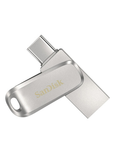 Памет 32GB USB Flash Drive, SanDisk Ultra Dual Luxe SDDDC4-032G-G46, USB Type C, USB Type-A (ж), сребриста
