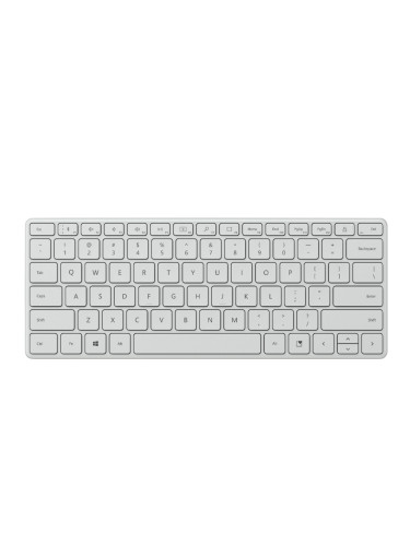 Клавиатура Microsoft Designer Compact Glacier, безжична, бяла