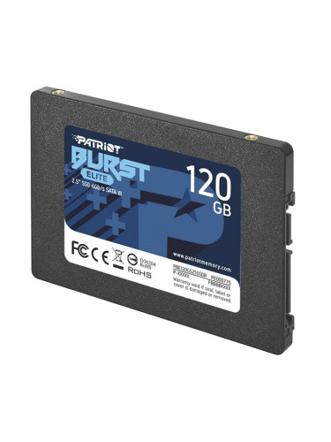 Памет SSD 120GB, Patriot Burst Elite, SATA 6Gb/s, 2.5" (6.35 cm), скорост на четене 450MB/s, скорост на запис 320MB/S