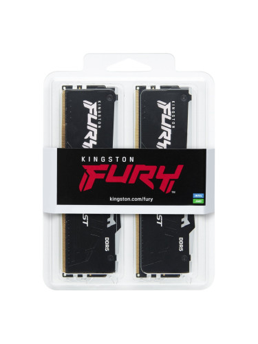 Памет 64GB (2x32GB) DDR5 5600MHz, Kingston FURY Beast, KF556C36BBEAK2-64, 1.25 V