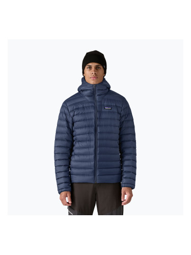 Мъжко пухено яке Patagonia Down Sweater Hoody new navy
