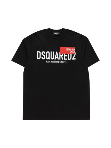DSQUARED2 Тениска  червено / черно / бяло
