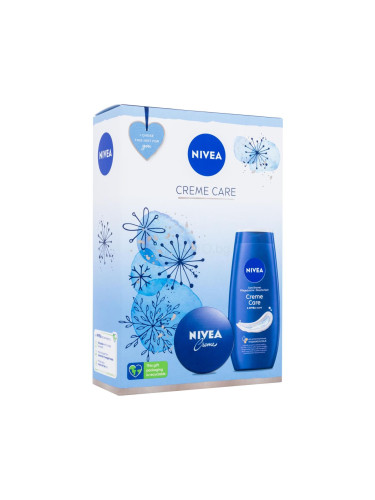 Nivea Creme Care Подаръчен комплект душ гел Creme Care 250 ml + универсален крем Creme 75 ml увредена кутия