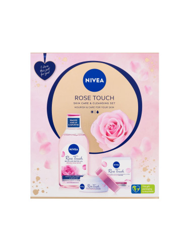 Nivea Rose Touch Подаръчен комплект мицеларна вода Rose Touch 400 ml + дневен гел-крем Rose Touch 50 ml