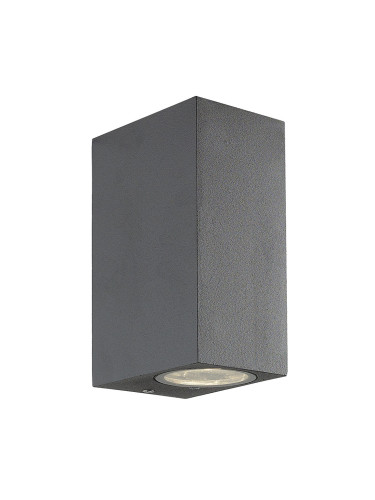 Външна стенна лампа,2/Светлини, Тъмно сива Квадрат H:150 Tilos