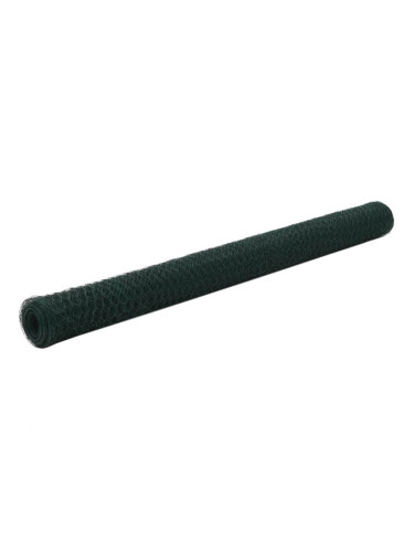 Sonata Хексагонална стоманена мрежа с PVC покритие, 25x1,5 м, зелена