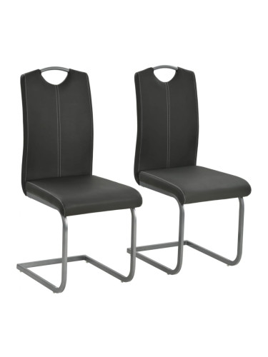 Sonata Трапезни столове, 2 бр, изкуствена кожа, 43x55x100 см, сиви
