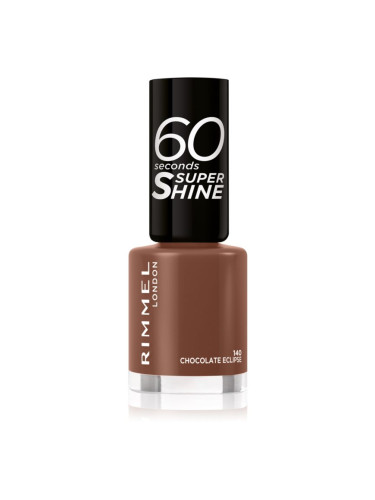 Rimmel 60 Seconds Super Shine лак за нокти цвят 140 Chocolate Eclipse 8 мл.