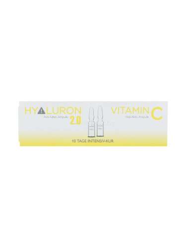 ALCINA Hyaluron 2.0 + Vitamin C Ampulle Подаръчен комплект регенираща терапия 5 x 1 ml + регенерираща терапия Vitamin C 5 x 1 ml