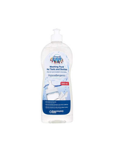 Canpol babies Washing Fluid For Teats And Bottles Почистване и стерилизация за деца 500 ml увреден флакон