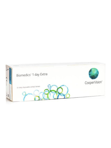 Biomedics 1 Day Extra CooperVision (30 лещи) - еднодневни контактни лещи, сферични спорт, Ocufilcon D
