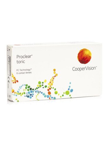 Proclear Toric CooperVision (6 лещи) - едномесечни контактни лещи, торични, Omafilcon A, Omafilcon B