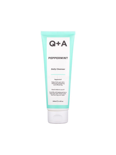 Q+A Peppermint Daily Cleanser Почистващ гел за жени 125 ml