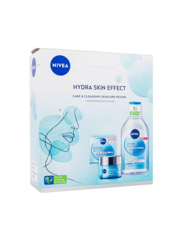 Nivea Hydra Skin Effect Gift Set Подаръчен комплект дневен гел за лице Hydra Skin Effect 50 ml + мицеларна вода Hydra Skin Effect 400 ml