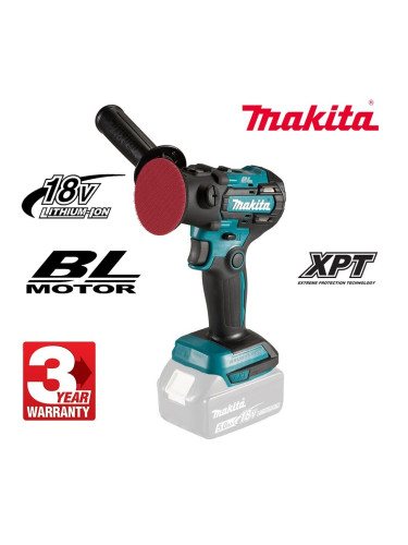 Полирмашина акумулаторна Makita DPV300Z, 18V, LXT, 80-50 мм, безчетков мотор