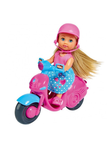 Кукла ЕВИ със скутер и каска