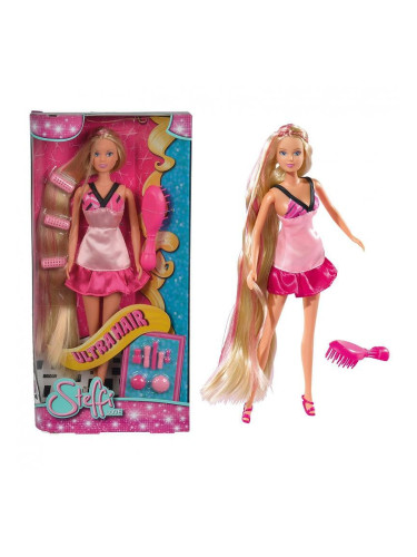 Simba Steffi Love - Кукла Стефи Супер коса в светлорозова рокля