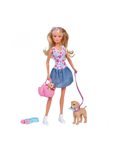Simba Steffi Love - Кукла Стефи на разходка с кучета
