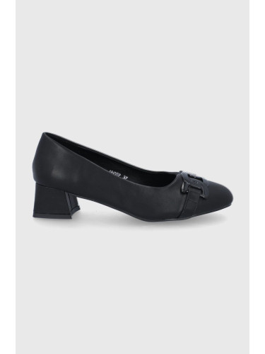 Обувки с дебел ток Answear Lab в черно