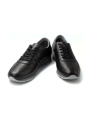 Спортни черни кожени обувки