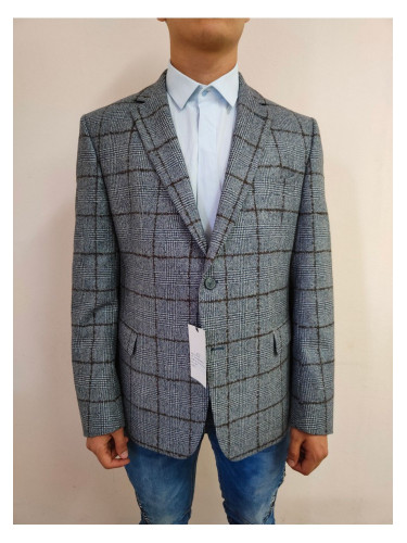 Елегантно мъжко сако в сив цвят Marzotto Tessuto