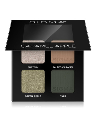 Sigma Beauty Quad палитра сенки за очи цвят Caramel Apple 4 гр.
