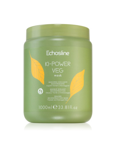 Echosline Ki-Power Veg Mask регенерираща маска за увредена коса 1000 мл.