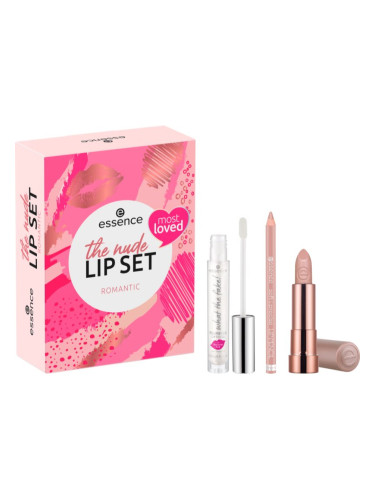 essence The Nude Lip Set подаръчен комплект за устни Romantic