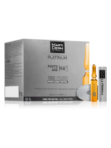 MartiDerm Platinum Photo Age HA+ серум против стареене на кожата в ампули с витамин С 30x2 мл.
