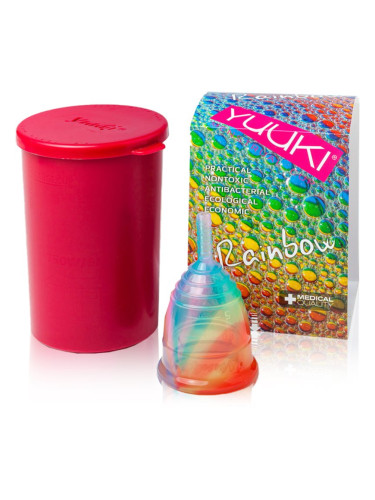 Yuuki Rainbow Jolly 1 + cup менструална чаша размер small (⌀ 41 mm, 14 ml) 1 бр.