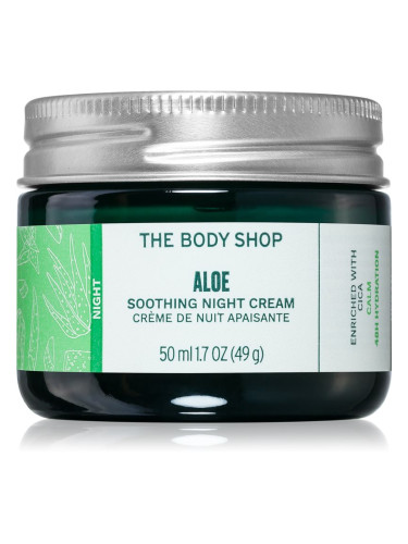 The Body Shop Aloe Soothing Night Cream успокояващ нощен крем за чувствителна кожа на лицето 50 мл.