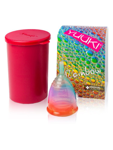 Yuuki Rainbow Jolly 1 + cup менструална чаша размер large (⌀ 46 mm, 24 ml) 1 бр.