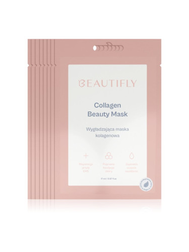 Beautifly Collagen Beauty Mask Set платнена маска 8 бр.