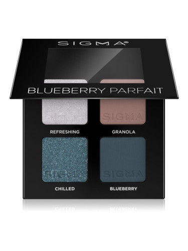Sigma Beauty Quad палитра сенки за очи цвят Blueberry Parfait 4 гр.