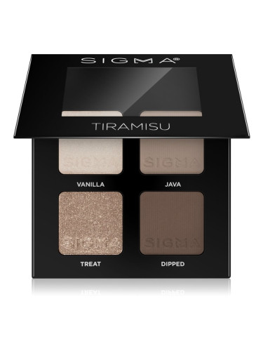 Sigma Beauty Quad палитра сенки за очи цвят Tiramisu 4 гр.